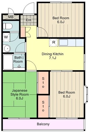 サンヴィラの物件間取画像